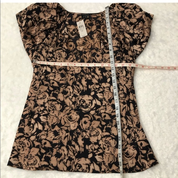 Ann Taylor Floral Rose Print Wrap Blouse Sz 10 NWT - Picture 9 of 11